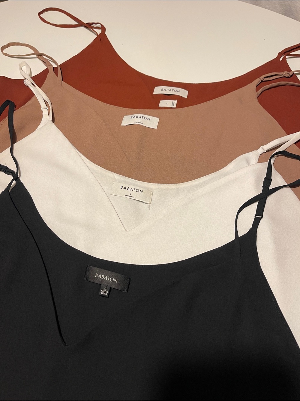 ARITZIA Babaton V-Neck Camisoles - Black, White, Tan, Rust